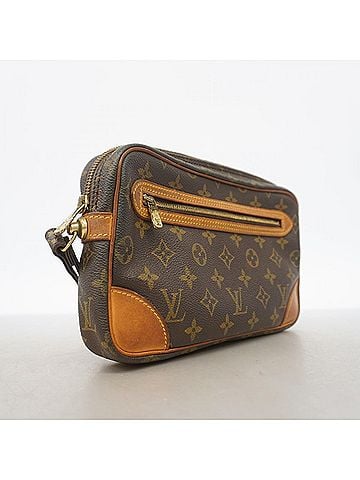 Louis Vuitton Louis Vuitton Monogram Marly Dragonne GM Clutch Bag M51825 Brown Women's (view 2)
