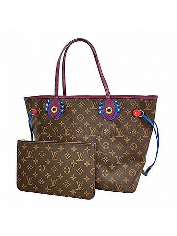 Louis Vuitton Louis Vuitton Monogram Totem Neverfull MM Tote Bag M41664 Magenta (Women's) (view 1)