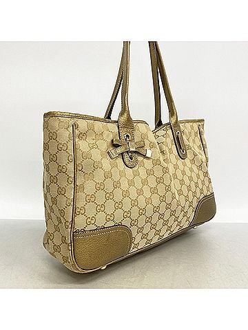 Gucci Gucci GG Canvas Tote Bag 163805 Beige Champagne Women's (view 2)