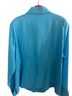 Collections etc. 100% Linen 100% Acetate Solid Blue Long Sleeve Blouse Size 1X - photo 2