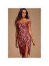 Lulus 100% Polyester 83% Rayon 32% Nylon 5% Spandex Red Multi Color Cocktail Dress Size XL - photo 13