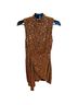 Aqua Leopard Print Black Gold Cocktail Dress Size M - photo 15