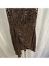 Aqua Leopard Print Black Gold Cocktail Dress Size M - photo 7