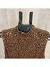 Aqua Leopard Print Black Gold Cocktail Dress Size M - photo 8