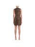 Aqua Leopard Print Black Gold Cocktail Dress Size M - photo 2