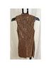 Aqua Leopard Print Black Gold Cocktail Dress Size M - photo 9