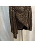 Aqua Leopard Print Black Gold Cocktail Dress Size M - photo 14