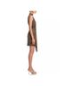Aqua Leopard Print Black Gold Cocktail Dress Size M - photo 4