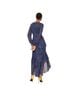 Hutch 100% Polyester Polka Dots Blue Silver Cocktail Dress Size 10 - photo 2