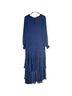 Hutch 100% Polyester Polka Dots Blue Silver Cocktail Dress Size 10 - photo 4