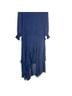 Hutch 100% Polyester Polka Dots Blue Silver Cocktail Dress Size 10 - photo 5