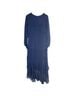 Hutch 100% Polyester Polka Dots Blue Silver Cocktail Dress Size 10 - photo 10