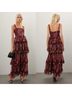 Hutch 100% Polyester Floral Red Cocktail Dress Size 2 - photo 3