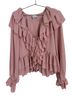 Torn by Ronny Kobo 100% Polyester Pink Long Sleeve Blouse Size L - photo 1