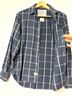Frank & Eileen Print Blue White Long Sleeve T-Shirt Size XS - photo 4