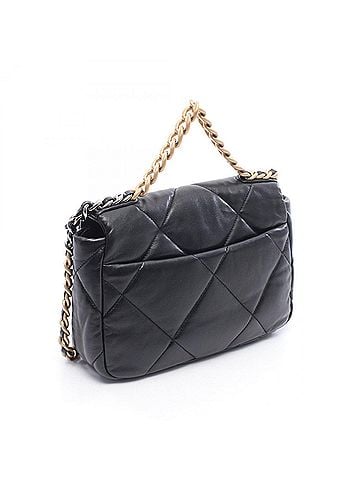 Chanel Chanel 19 Dixneuf Matelassé Shoulder Bag Handbag Leather Women's Black AS1160 (view 2)
