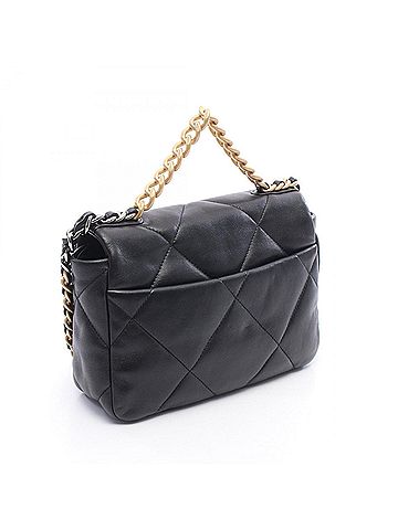 Chanel Chanel 19 Dixneuf Matelassé Shoulder Bag Handbag Leather Women's Black AS1160 (view 2)