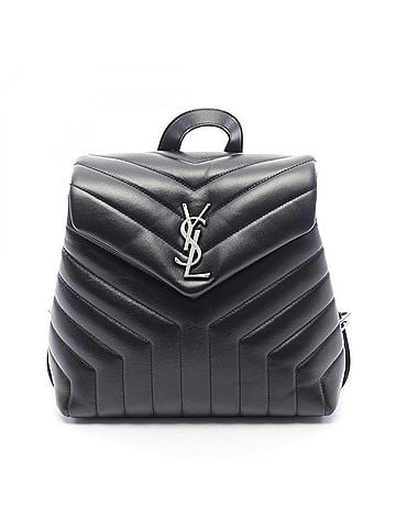 Yves Saint Laurent Yves Saint Laurent Saint Laurent Paris Loulou Backpack/Handbag, Leather, Women's, Black, 487220 (view 1)