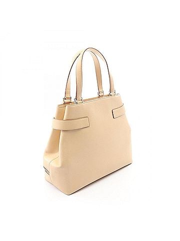 Salvatore Ferragamo Salvatore Ferragamo Gancini Handbag, Leather, Women's, Beige, AQ-21 1302 (view 2)