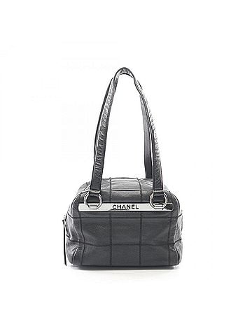 Chanel Chanel Chocolate Bar Handbag, Caviar Leather (Grained Calfskin), Women's, Black (view 1)