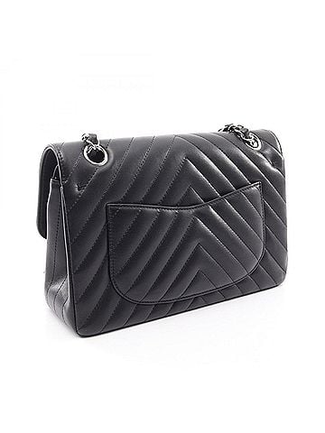 Chanel Chanel Chevron V-stitch Shoulder Bag/Handbag, Lambskin Leather, Women's, Black (view 2)