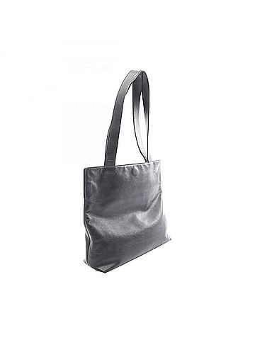 Chanel Chanel Coco Mark Tote Bag Handbag, Lambskin Leather, Women's, Black (view 2)