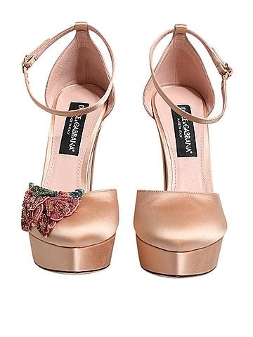 Dolce & Gabbana Pink Block Heels Ankle Strap Sandals Women's Shoes (view 2)