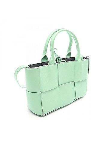 Bottega Veneta Bottega Veneta Mini Arco 2-Way Tote Bag/Handbag, Leather, Women's, Green (view 2)