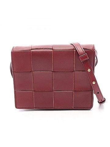 Bottega Veneta Bottega Veneta Maxi Intrecciato Cassette Mini Shoulder Bag/Handbag, Leather, Women's, Bordeaux (view 1)