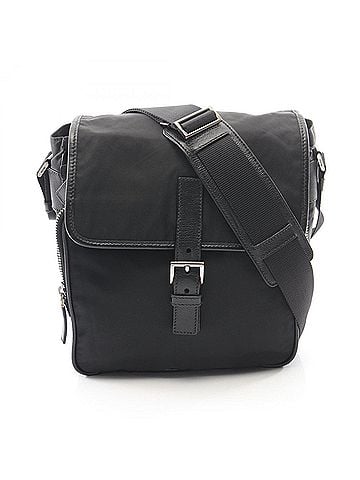 Prada Prada TESSUTO MIX Shoulder Bag/Handbag, Nylon and Leather, Women's, Black (VA0400) (view 1)