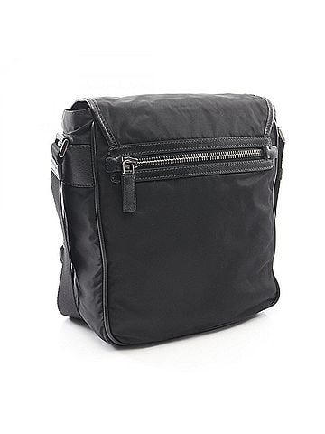 Prada Prada TESSUTO MIX Shoulder Bag/Handbag, Nylon and Leather, Women's, Black (VA0400) (view 2)