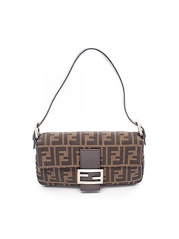 Fendi Fendi Mamma Bucket Handbag, Canvas and Leather, Women's, Brown (view 1)