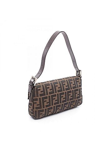 Fendi Fendi Mamma Bucket Handbag, Canvas and Leather, Women's, Brown (view 2)