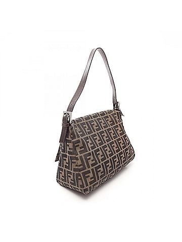 Fendi Fendi Mamma Bucket Shoulder Bag/Handbag, Canvas and Leather, Women's, Brown/Black, 26325 (view 2)
