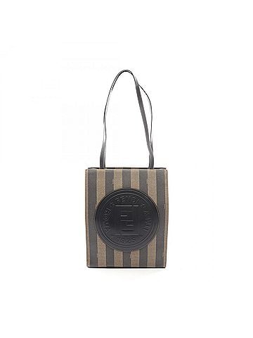 Fendi Fendi Pecan Tote Bag Handbag, Coated Canvas Leather, Women's, Brown/Black, Item No. 259980 (view 1)