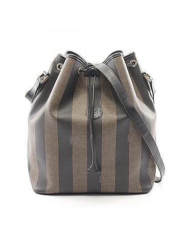 Fendi Fendi Pequin Shoulder Bag/Handbag, Coated Canvas and Leather, Women's, Brown/Black, 13926 (view 1)