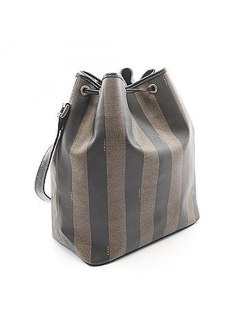Fendi Fendi Pequin Shoulder Bag/Handbag, Coated Canvas and Leather, Women's, Brown/Black, 13926 (view 2)