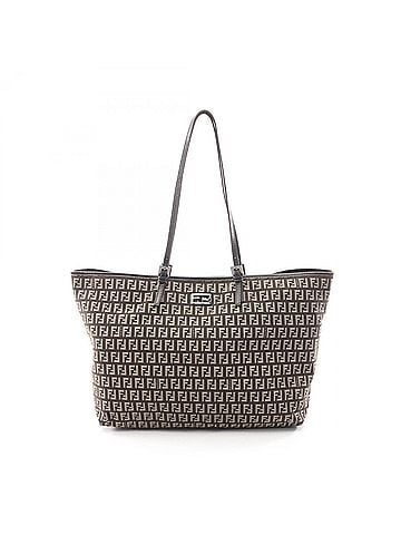 Fendi Fendi Zucchino Tote Bag Handbag Canvas Leather Women's Beige Brown (view 1)