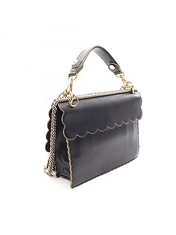 Fendi Fendi Kanai Medium 2-Way Shoulder Bag/Handbag, Leather, Women's, Black (view 2)