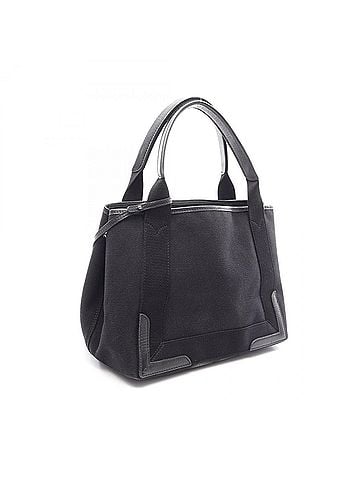 Balenciaga Balenciaga Navy Cabas S Tote Bag Handbag Canvas Leather Women's Black 339933 (view 2)