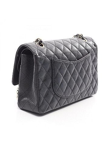 Chanel Chanel Matelassé Double Flap Shoulder Bag/Handbag, Caviar Leather (Grained Calfskin), Women's, Black (view 2)