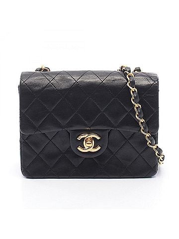 Chanel Chanel Mini Matelassé Shoulder Bag/Handbag, Lambskin Leather, Women's, Black (view 1)