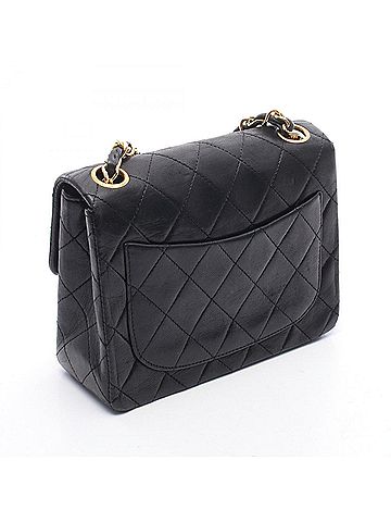 Chanel Chanel Mini Matelassé Shoulder Bag/Handbag, Lambskin Leather, Women's, Black (view 2)