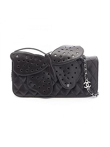 Chanel Chanel Matelassé Butterfly Shoulder Bag/Handbag, Lambskin Leather, Women's, Black (view 1)
