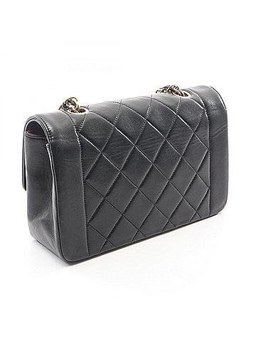 Chanel Chanel Matelassé Diana Flap Shoulder Bag/Handbag, Lambskin Leather, Women's, Black (view 2)