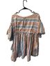 Free People Stripes Multi Color Short Sleeve Blouse Size S - photo 2