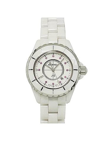 Chanel Chanel J12 33mm H2054 Ginza Boutique Limited Edition Women's Watch 11P Pink Sapphire White Ceramic Quartz (view 1)