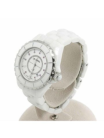 Chanel Chanel J12 33mm H2054 Ginza Boutique Limited Edition Women's Watch 11P Pink Sapphire White Ceramic Quartz (view 2)