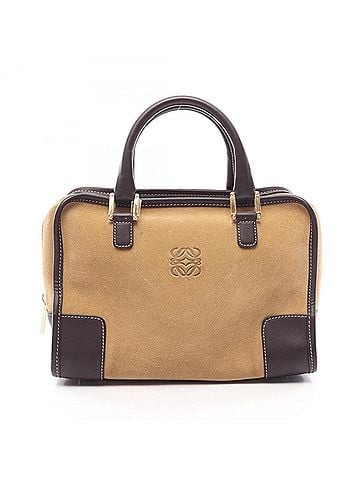 Loewe Loewe Amazona 28 Handbag, Suede Leather, Women's, Brown (view 1)