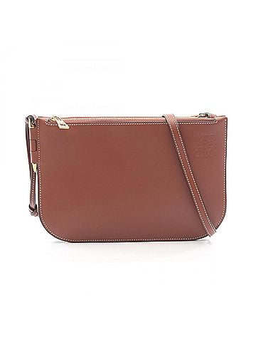Loewe LOEWE GATE DOUBLE ZIP POUCH - Leather handbag/pouch/shoulder bag for women, brown tones, 113.54.Z43 (view 1)